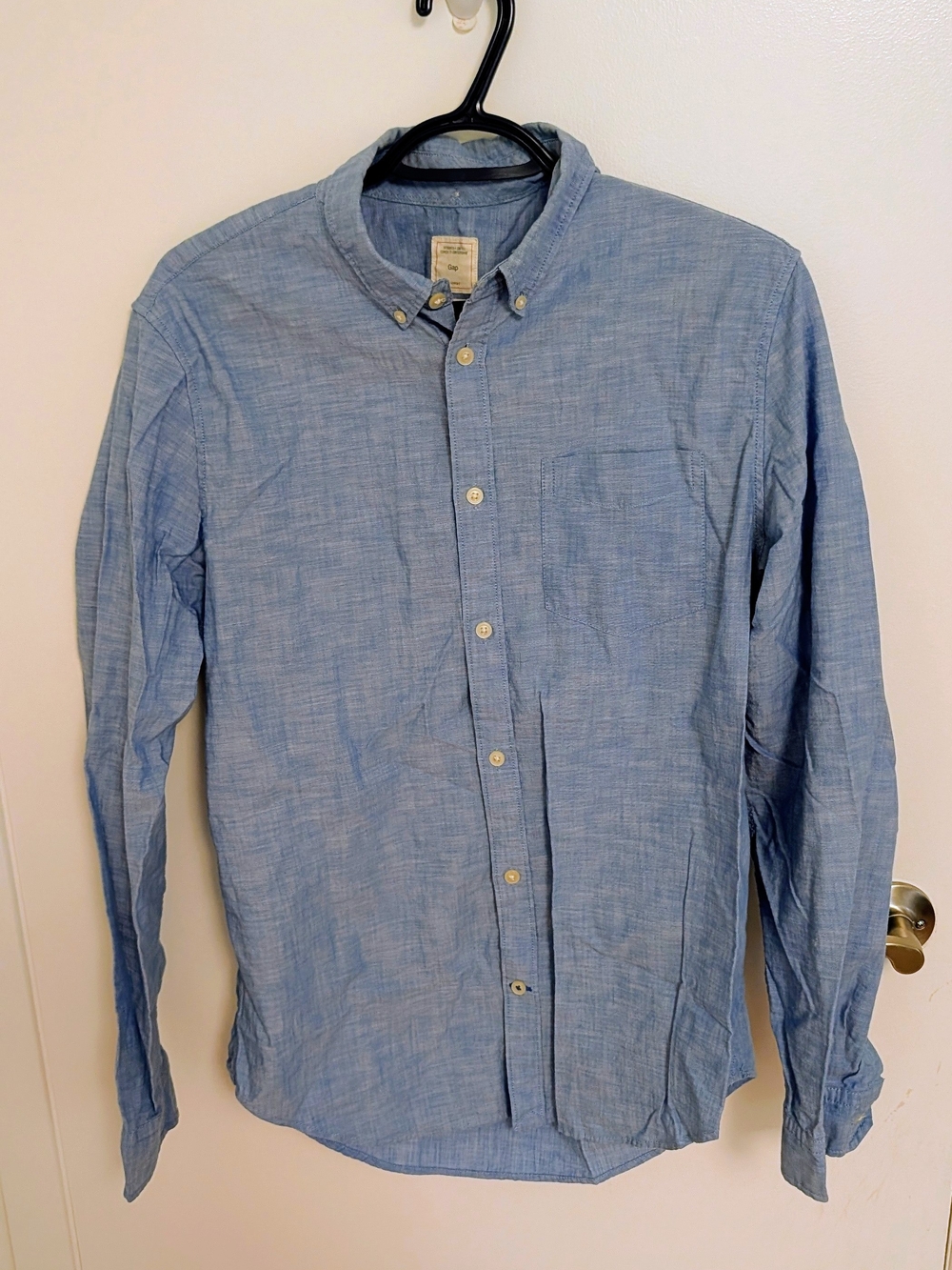 Gap Blue Button-Up Shirt -  Men's Medium